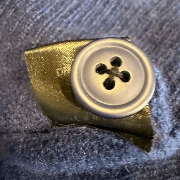 360 Cashmere Itzie 100% Cashmere Cardigan Navy Blue Drop Shoulder Size Medium - Picture 8 of 12